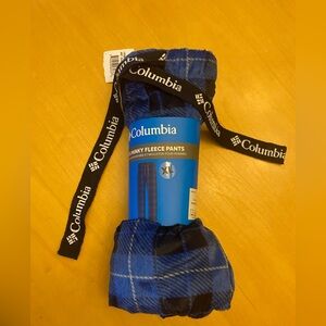 Columbia Blue and Black Plaid Minky Fleece Pants - Men’s XL